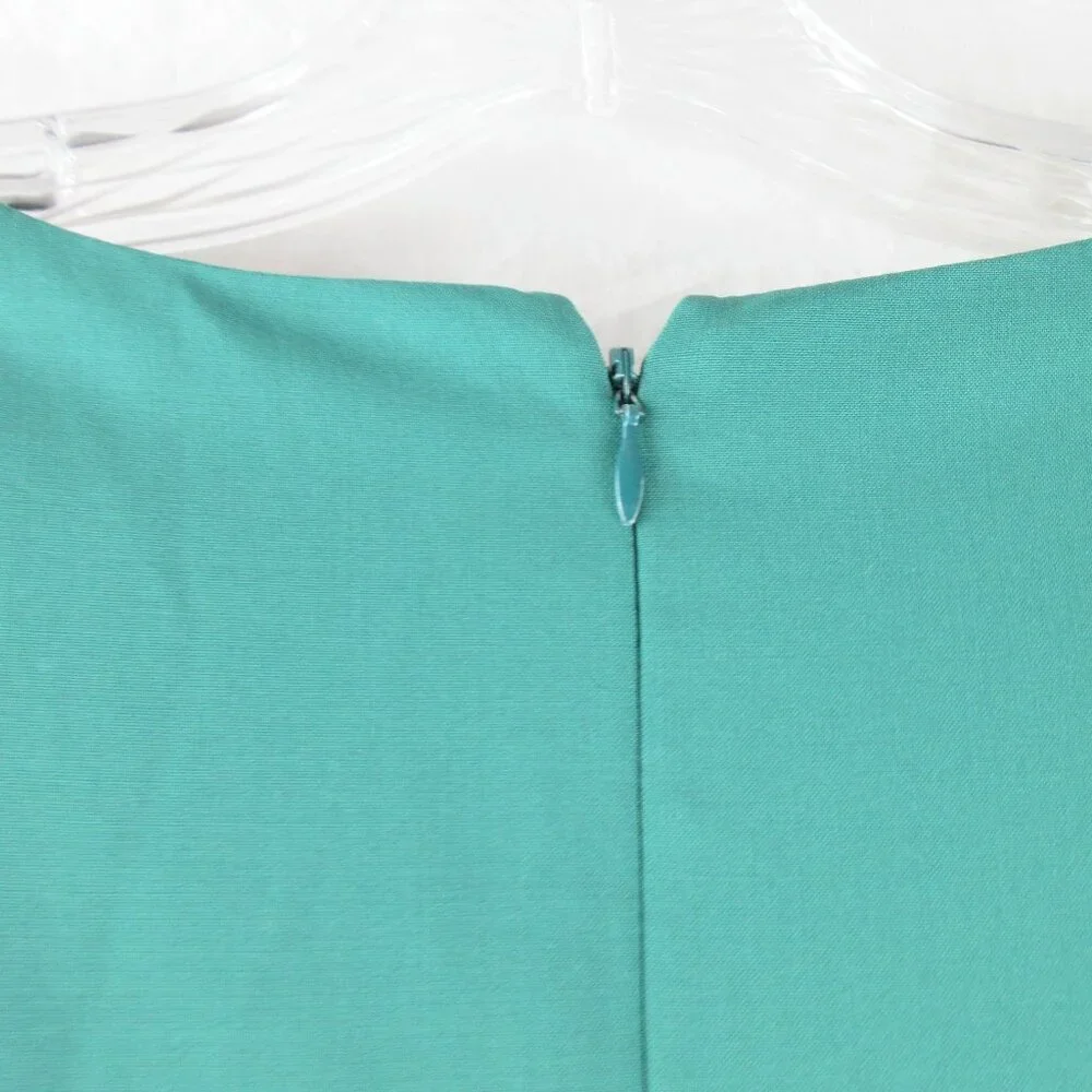 J. Crew Resume Dress Size 4 Tall Solid Emerald Green Wool Sheath